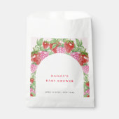 シンプルスイートストロベリーアーチベビーシャワー フェイバーバッグ (正面)