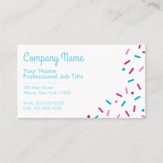 シンプルスイートスプリンクルカバードプロフェッショナル 名刺 (裏面)