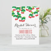 シンプルスウィートさくらんぼツリーブライダルシャワー 招待状 (スタンド正面)