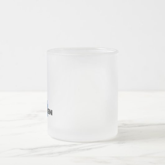 シンプルスウェーデンモダンスウェーデン国旗のお土産 フロストグラスマグカップ (中央)