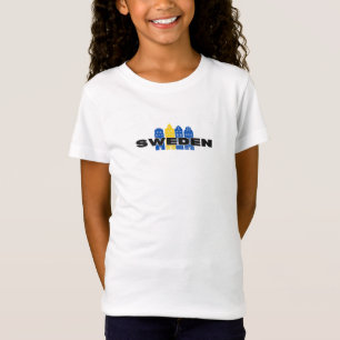 シンプルスウェーデンモダンスウェーデン国旗のお土産 Tシャツ