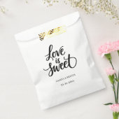 シンプルスエレガントクリプト愛は甘い結婚式の引き出物 フェイバーバッグ (封をした状態)