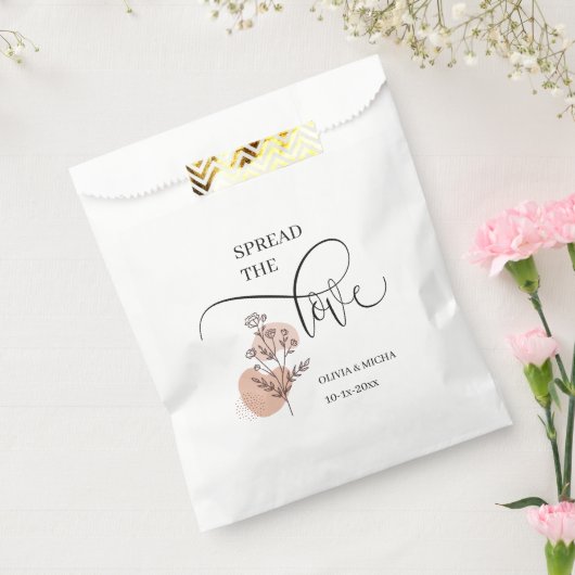 シンプルスエレガント・スクリプト結婚式の引き出物の拡散 フェイバーバッグ (封をした状態)