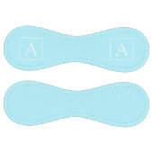 シンプルスカイブルーモノグラム ソフトボール (パネル)