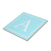 シンプルスカイブルーモノグラム タイル (側面)