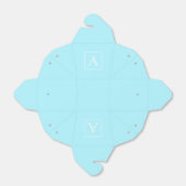 シンプルスカイブルーモノグラム フェイバーボックス (折り畳みなし)