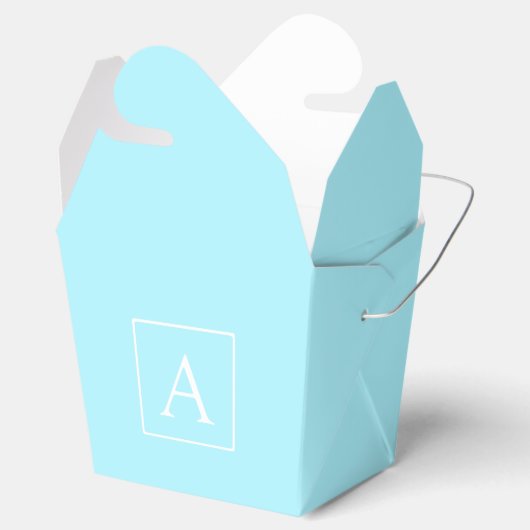 シンプルスカイブルーモノグラム フェイバーボックス (オープン)