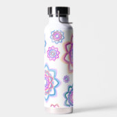 シンプルスカラフル抽象芸術モダンピンクパステル ウォーターボトル (左面)