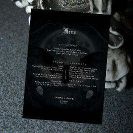 シンプルスカルこうもりビクトリアンゴシ結婚ック食品 メニュー