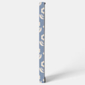 シンプルスカンジナビアの花々がクリーム・オン・ブルー SAMSUNG GALAXYケース (左側面)