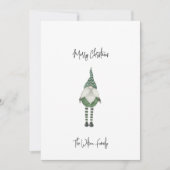 シンプルスカンジナビア緑格言メリークリスマス シーズンカード (正面)