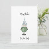 シンプルスカンジナビア緑格言メリークリスマス シーズンカード (スタンド正面)