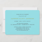 シンプルスクウェア・ミニマル写真卒業パーティー 招待状 (裏面)