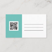 シンプルスクウェアQRカードとネーム連絡カード 名刺 (裏面)