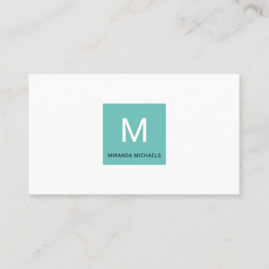 シンプルスクウェアQRカードとネーム連絡カード 名刺 (正面)