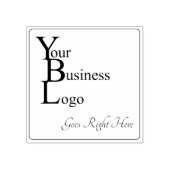 シンプルスクエアブラックインクビジネスロモダンゴ ラバースタンプ (インプリント)