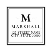 シンプルスクエアモノグラム差出人住所 セルフインキングスタンプ (デザイン)