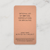 シンプルスクリフェイクプト銅箔エレガント垂直 予約カード (裏面)