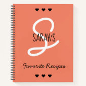 シンプルスクリプお気に入りのトレシピ ノートブック (正面)
