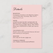 シンプルスクリプかわいらしト結婚ピンクの小垂直 エンクロージャーカード (正面)