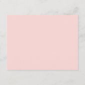 シンプルスクリプかわいらしト結婚ピンク エンクロージャーカード (裏面)