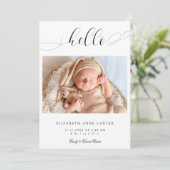 シンプルスクリプエレガントトはミニマルモダン 案内状 (スタンド正面)