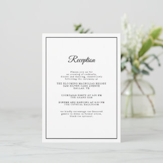 シンプルスクリプエレガントトクラシックの結婚披露宴 エンクロージャーカード