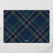 シンプルスクリプエレガントト1枚のフォトファミリー応援 箔シーズンカード (裏面)