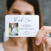 シンプルスクリプエレガントト2枚の写結婚真感謝していのあなた ノートカード