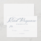 シンプルスクリプクラシックト結婚Minimalist 出欠カード (正面/裏面)