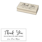 シンプルスクリプトありがとう赤ちゃんシャワーパーソナライズされた ラバースタンプ (押印)