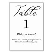 シンプルスクリプトおもしろいフ結婚ァクトのテーブル番号 テーブルナンバー (裏面)