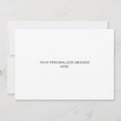 シンプルスクリプトかわいいハートサンキューカード サンキューカード (裏面)