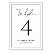 シンプルスクリプトの白黒 テーブルナンバー (裏面)