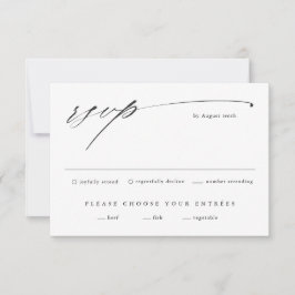 シンプルスクリプトウェディング 出欠カード