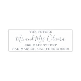 シンプルスクリプトエレガントウェディング差出人住所 セルフインキングスタンプ