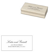 シンプルスクリプトエレガントウェディング差出人住所 ラバースタンプ (押印)