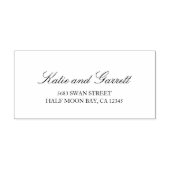 シンプルスクリプトエレガントウェディング差出人住所 ラバースタンプ (インプリント)