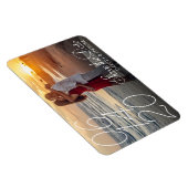 シンプルスクリプトオーバーレイ |写真モダン日付の保存 マグネット (右側)