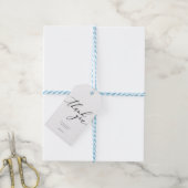 シンプルスクリプトカスタム名日付に感謝します ギフトタグ (より糸付き)