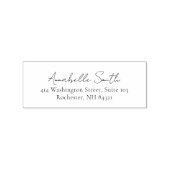 シンプルスクリプトクラシックのエレガント差出人住所 ラバースタンプ (インプリント)