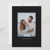 シンプルスクリプトタイポグラフィウェディング日付の保存 セーブザデート (裏面)