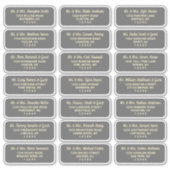 シンプルスクリプトダークグレーゲスト住所 シール (正面)