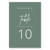 シンプルスクリプトテーブル番号結婚式の受付記号 テーブルナンバー (正面)