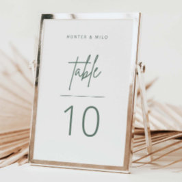 シンプルスクリプトテーブル番号結婚式の受付記号 テーブルナンバー