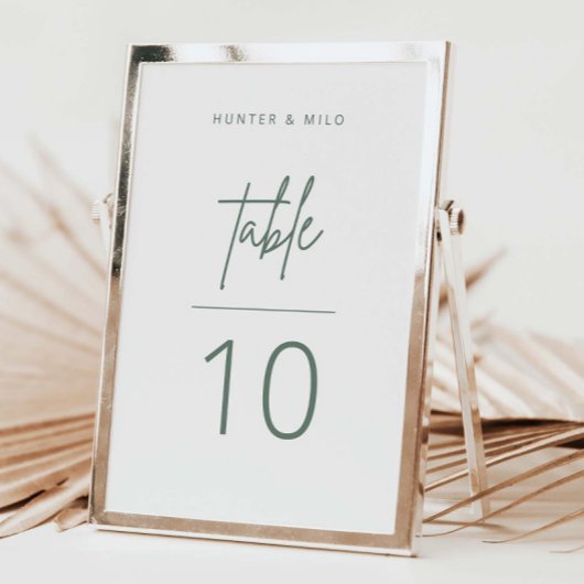 シンプルスクリプトテーブル番号結婚式の受付記号 テーブルナンバー