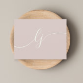 シンプルスクリプトパーソナライズされた文房具アイボリーとバラ ノートカード