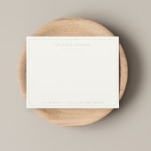 シンプルスクリプトパーソナライズされた文房具アイボリーとバラ ノートカード