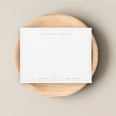 シンプルスクリプトパーソナライズされた文房具赤面金ゴールド ノートカード