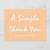シンプルスクリプトピーチビジネスありがとう ポストカード (正面)